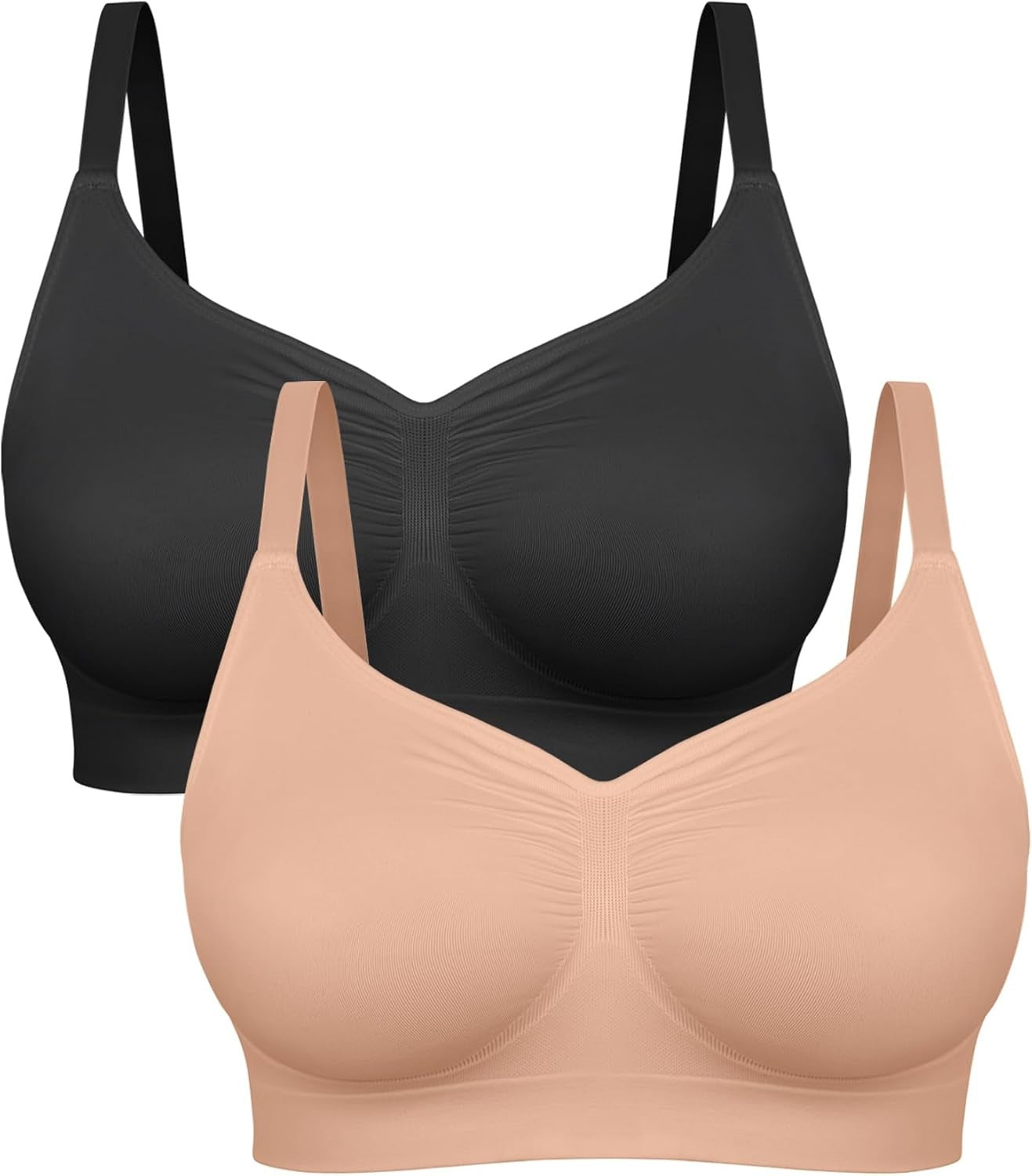 Women's Wireless Sculpt Bra Comfort Bralettes No Underwire Unlined Cami Bra Seamless Tshirt Bras Sports Bra Bralette Basic Comfortable Fit Womenswear Everyday Deals For You Days